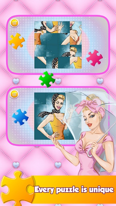 How to cancel & delete Women Retro Jigsaw Puzzles World Family Adult Game from iphone & ipad 3