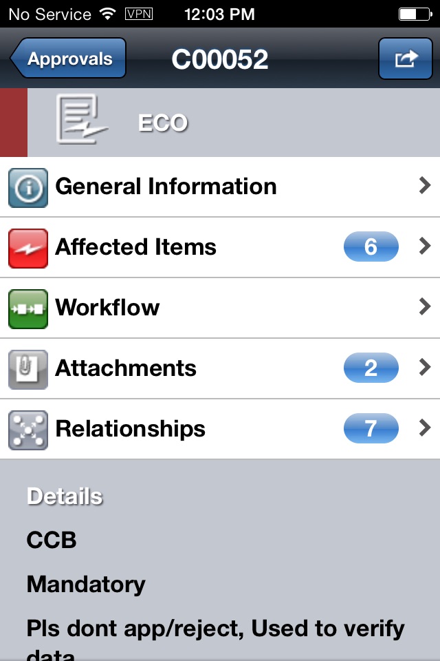 Oracle Product Lifecycle Management Mobile screenshot 2