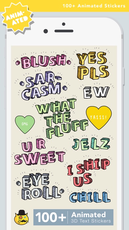 OMG VIBES : Animated Text Stickers