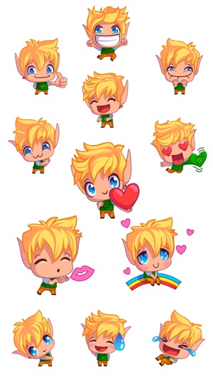 Blonde Elf Stickers