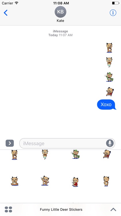 Funny Little Deer Stickers Pack For iMessage screenshot-3