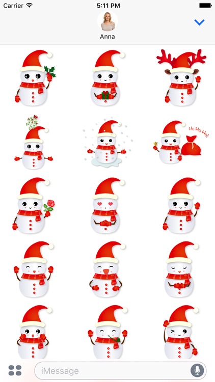 Christmas Snowman - Holiday Emoji