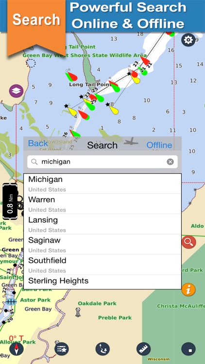 Michigan Lake offline nautical chart for boaters screenshot-3