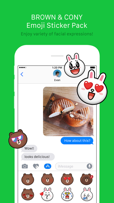 How to cancel & delete BROWN & CONY Emoji Stickers - LINE FRIENDS from iphone & ipad 2