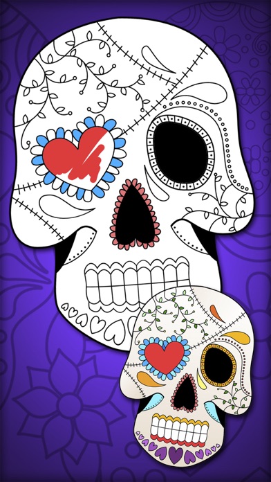 Mexican Sugar Skull Mask – Coloring Pages screenshot 4