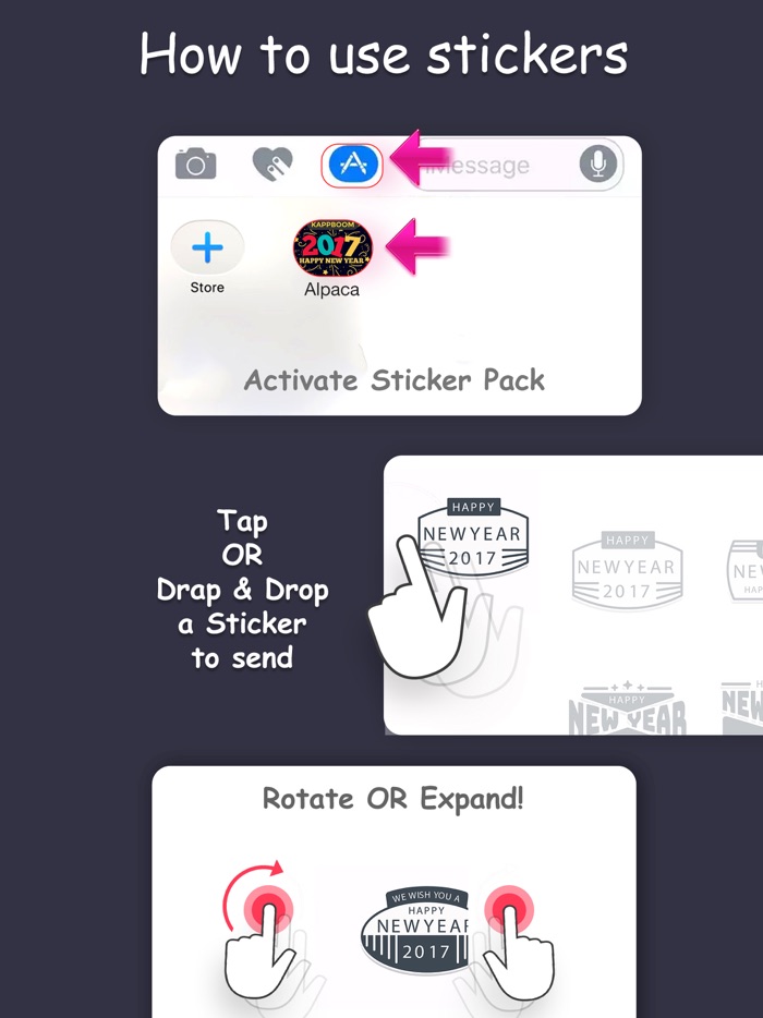 New Year 2017 Stamps by Kappboom