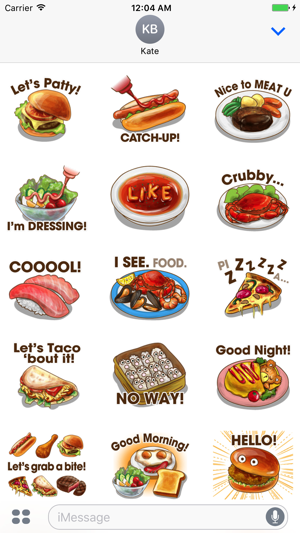 Foodmoji stickers for iMessage