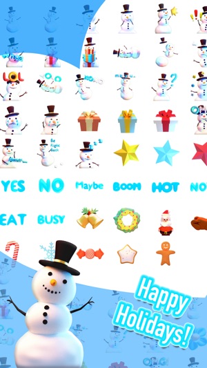 Snowman! Cute 3D Emoji Stickers for iMes