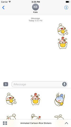 Cartoon-Rice Stickers Pack For iMessage(圖2)-速報App