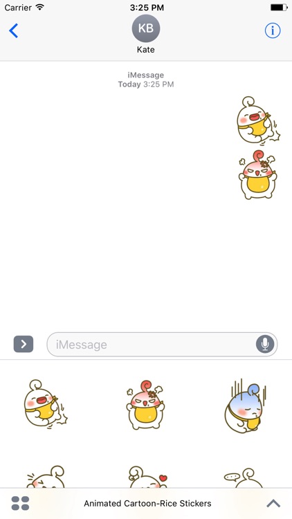 Cartoon-Rice Stickers Pack For iMessage