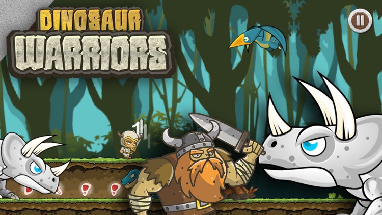 Dinosaur VS Warriors - Chibi Runner At Jurassic