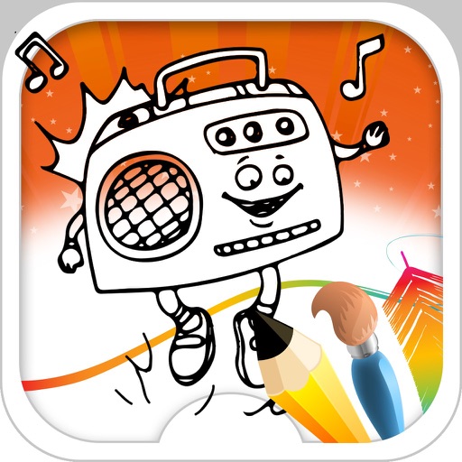 Music Coloring Book Icon