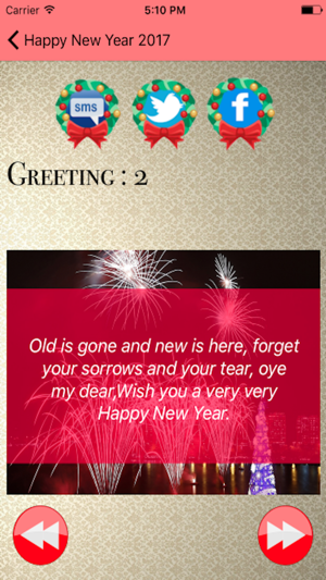 2017 New Year Greetings Quotes wishes firework Fun(圖2)-速報App