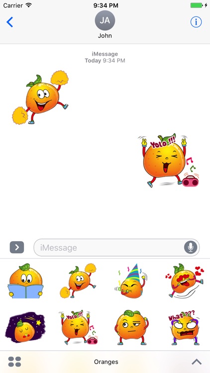 Emoji Oranges Stickers screenshot-4