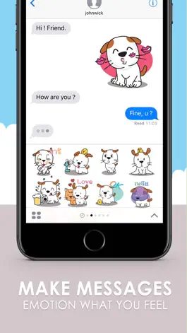 Game screenshot ข้าวเหนียว หมาน้อยน่ารัก สติกเกอร์ สำหรับ iMessage apk