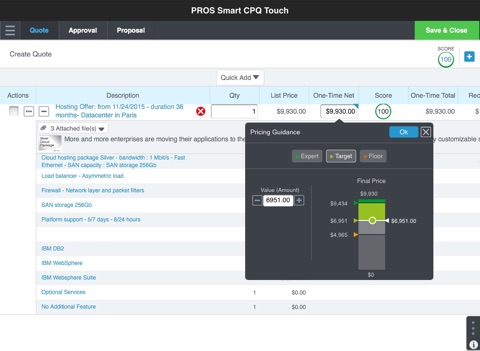 PROS Smart CPQ Touch screenshot 3
