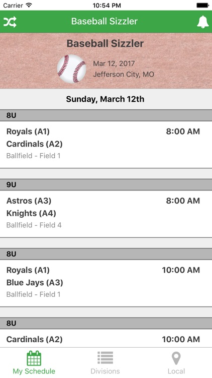 Triple Play Tournaments