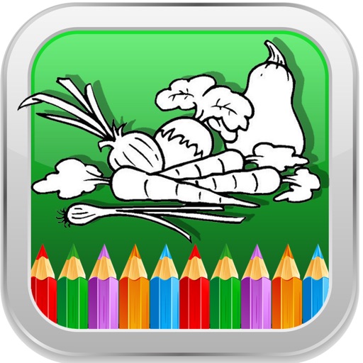 Vegetable Games Coloring Book For Kids Edition Icon