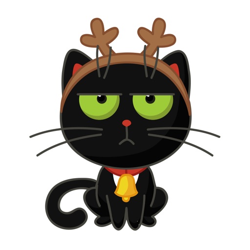 Black Cat . Stickers icon