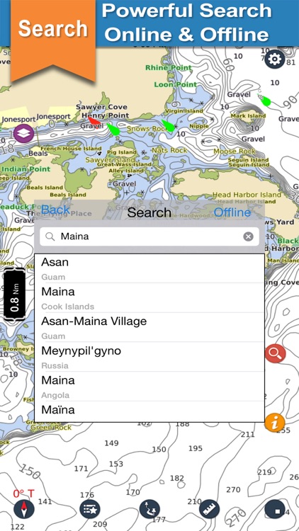 Maine boating gps nautical offline for sail charts