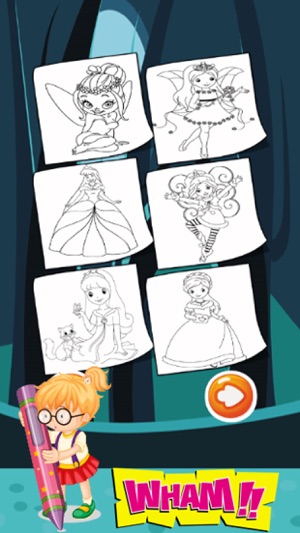 Princess Fairy and Mermaid Coloring Pages For Girl(圖3)-速報App