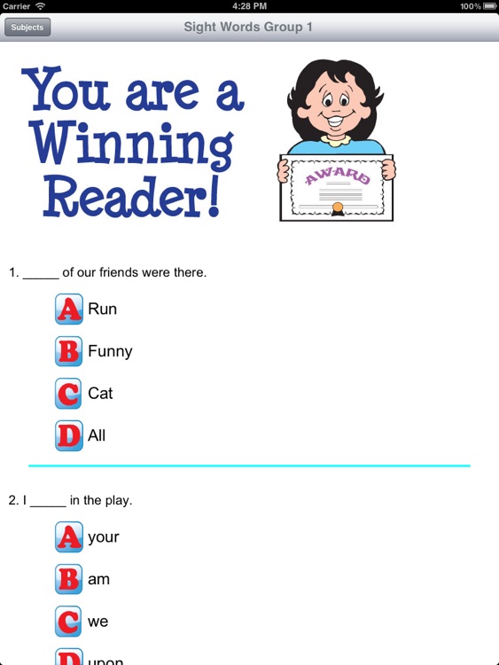 Mastering Sight Words Level 1 screenshot-3