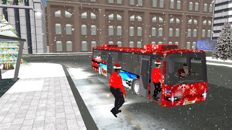 Christmas Party Bus Simulator 3D: Tourist ski 2016 screenshot-3