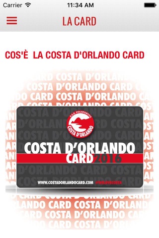 Costa d'Orlando Card screenshot 2