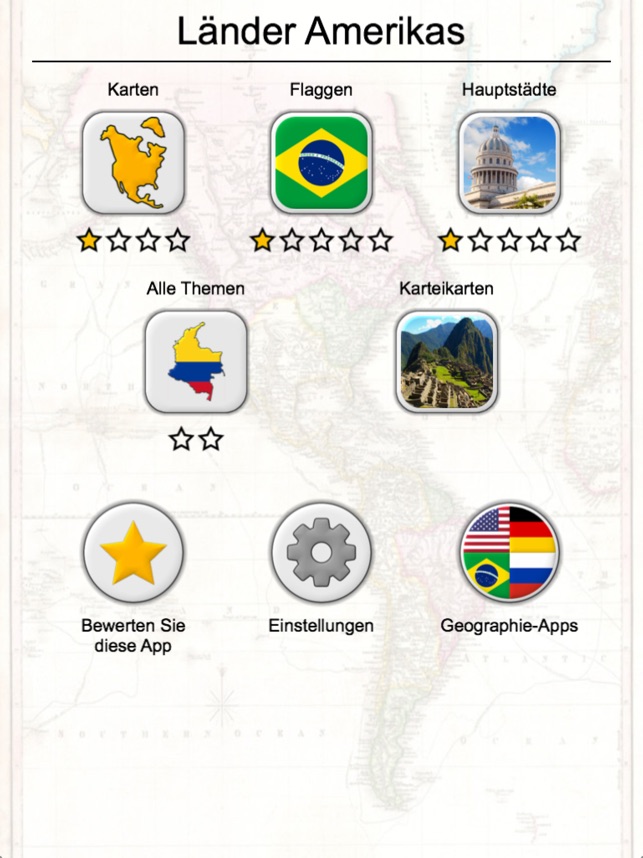 Die Lander Amerikas Karibik Flaggen Und Karte Im App Store