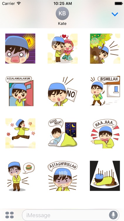 Adam, funny moslem boy for iMessage Sticker