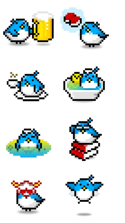 8 bit Bird Stickers