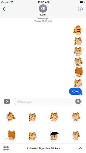 Animated Tiger Boy Stickers For iMessage(圖3)-速報App