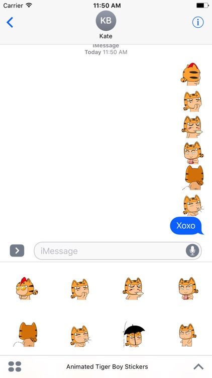 Animated Tiger Boy Stickers For iMessage