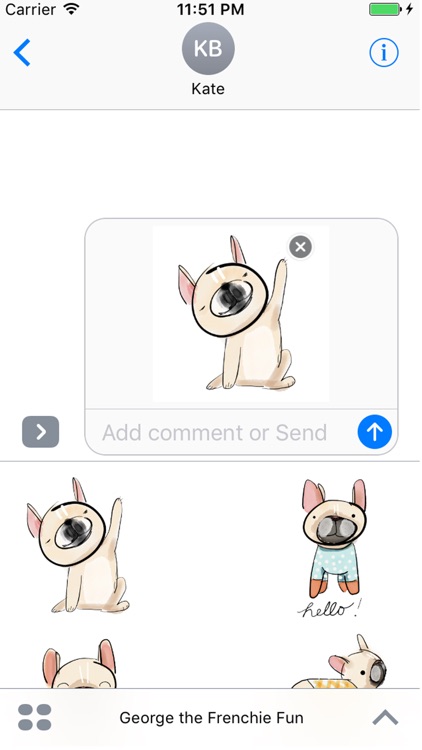 George the Frenchie Stickers