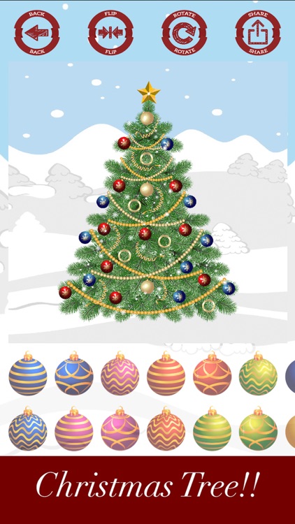 Decorate and create Christmas tree with stickers