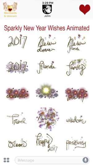 Sparkly New Year Wishes Animated