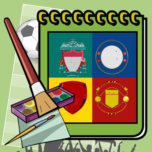 English Football Logo Coloring Book Kids Game Icon