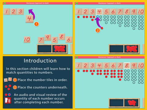 Preschool Counting - Montessori Cards And Counters - náhled