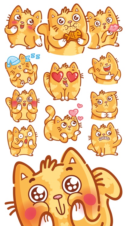 Cat stickers for iMessage!