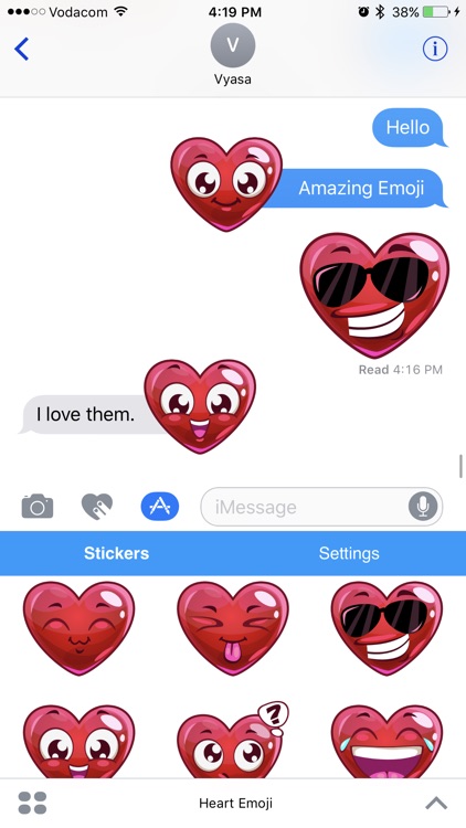 Heart Emoji - Love Emoticon Stickers for Texting