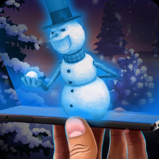 X-Mas Snowman Hologram 3D icon