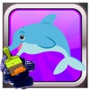 Coloring book Game Ocean - Zoo for preschool