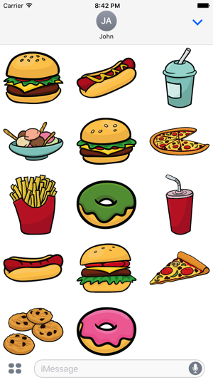 Junk Food Sticker & Emoji Pack for iMessage(圖2)-速報App