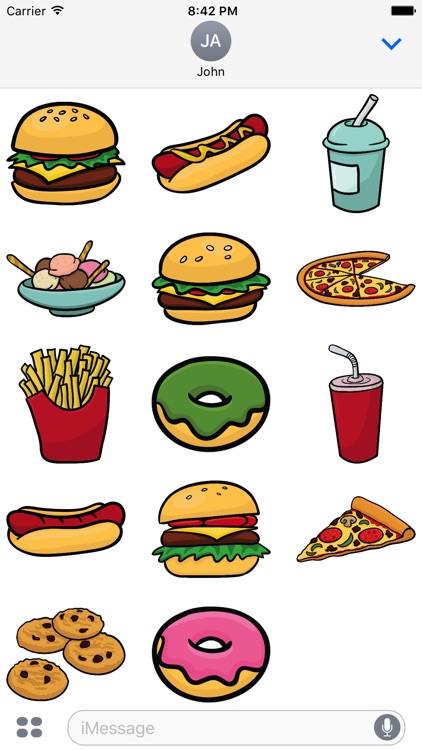 Junk Food Sticker & Emoji Pack for iMessage