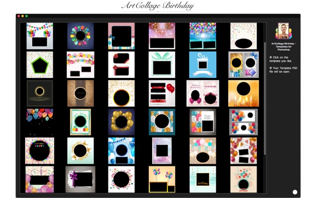 ArtCollage Birthday - Templates for Photoshop(圖3)-速報App