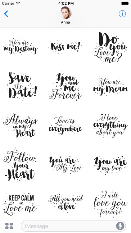 Valentine's Day Handwritten Love Stickers