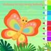 Coloring for kids cute butterfly