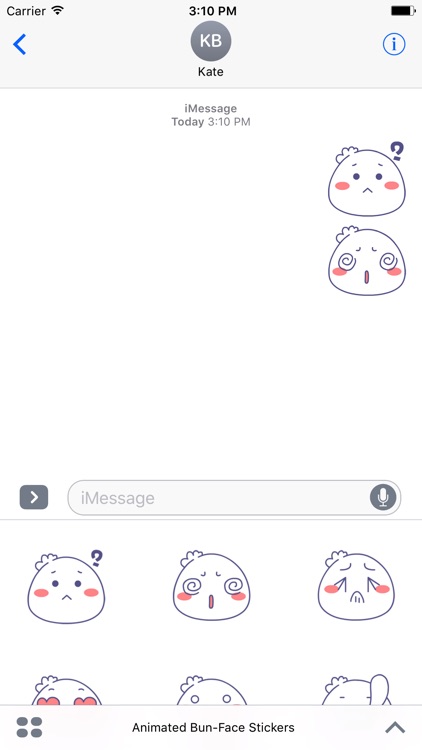 Animated Bun-Face Stickers For iMessage