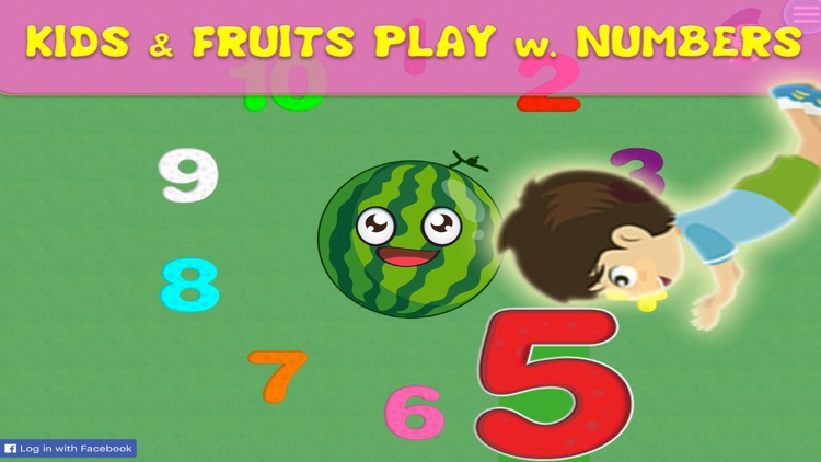 Kids and Fruits Learn numbers smart math game 1-10