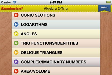 NY Regents Algebra 2-Trig Flashcards Exambusters screenshot 2
